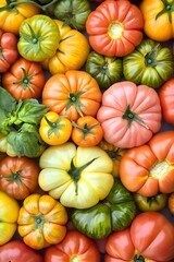 Vibrant Heirloom Tomatoes Colorful Garden Harvest