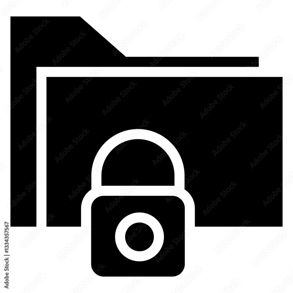 Poster secure data vector icon