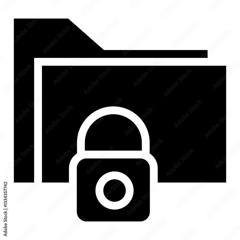 Aufkleber secure data vector icon