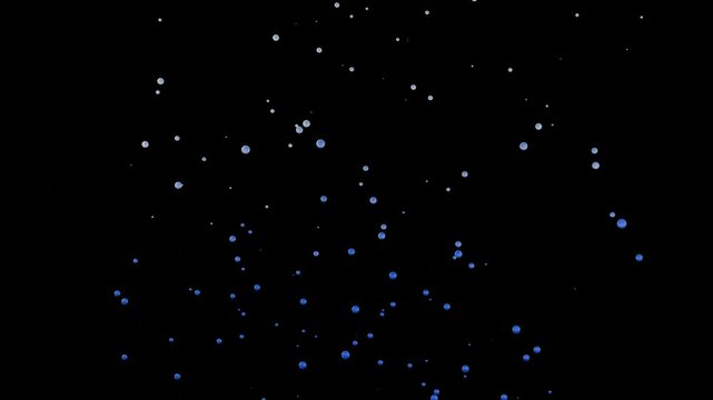 泡、しぶき、粒体のループアニメーション：背景透過