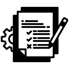 Control Assessment icon in Mix Filled Style. Simple Vector Design. Simple Vector Outline Filled Icon