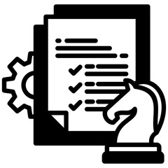 Management Strategy icon in Mix Filled Style. Simple Vector Design. Simple Vector Outline Filled Icon