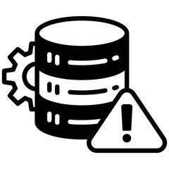 Risk Management Database icon in Mix Filled Style. Simple Vector Design. Simple Vector Outline Filled Icon