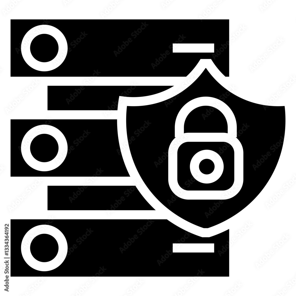 Poster data access vector icon