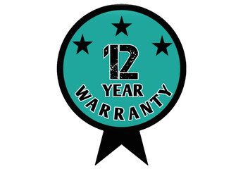 12 year warranty badge 12 year warranty sticker warranty sticker warranty badge