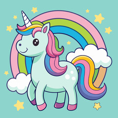 elephant with rainbow