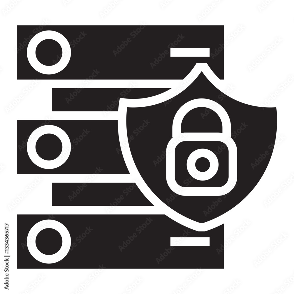 Poster data access vector icon