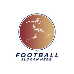 Soccer football logo design vector template