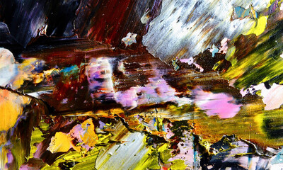 Abstract art background . Hand painting artwork on canvas .