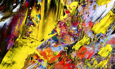 Abstract art background . Hand painting artwork on canvas .