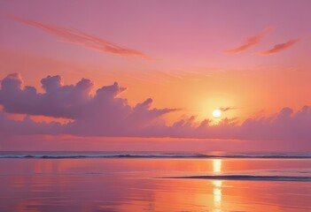 Obraz premium sunset over the ocean