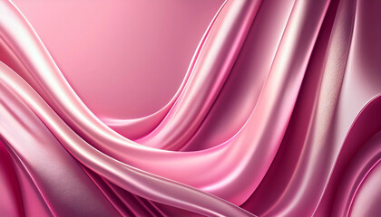 Fototapeta premium Beautiful soft satin silk fabric in light pink color background wallpaper design