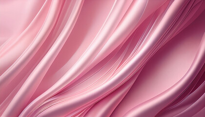 Obraz premium Beautiful soft satin silk fabric in light pink color background wallpaper design