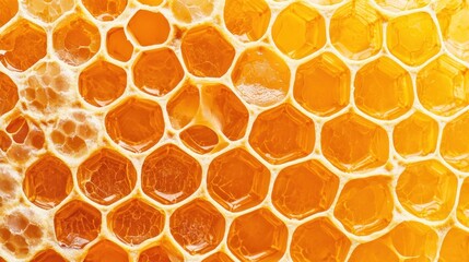 Honeycomb with honey and beeswax.
