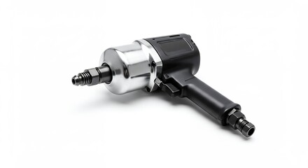 Pneumatic Impact Wrench on White Background Ideal for Industrial Applications