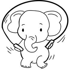 Elephant hand drawn 
