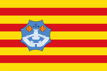 Flag of Menorca, Flag background. Vector illustration