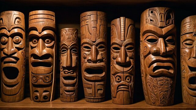 Tiki masks, with their intricate carvings, serve as powerful vessels for deep Indigenous cultural history and wisdom, bringing to life captivating narratives and preserving cultural heritage.