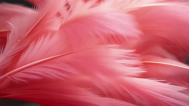 Delicate pink feathers create a soft and ethereal backdrop, evoking feelings of serenity and elegance.