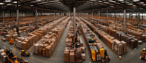 Warehouse efficiency in logistics indoor aerial photography insights