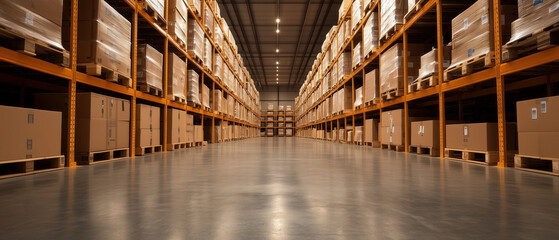 Interior photo of warehouse storage solutions in industrial facility