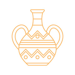 Ancient Pottery Line Art Illustration