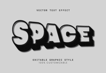 Black White Slanted 3D Shadow Modern Text Effect