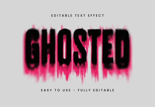 Black And Red Dripping Blood Font Blurred Horror Text Effect