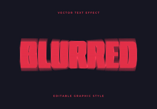Red Blurred Glow Line Text Effect