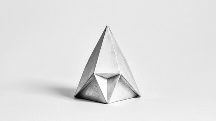 A geometric sculpture made of folded paper.