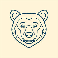vector illustration of cartoon bear
