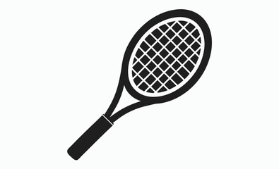 Tennis racket silhouette icon, Tennis racket vector icon, Tennis racket silhouette vector, Tennis icon 
