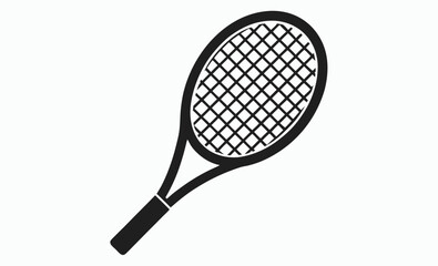 Tennis racket silhouette icon, Tennis racket vector icon, Tennis racket silhouette vector, Tennis icon 
