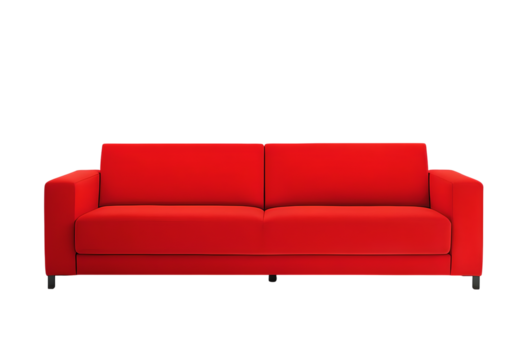 red sofa furniture isolated on transaprent background