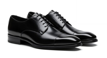 Elegant Black Leather Oxford Shoes Showcase Classic Style and Craftsmanship