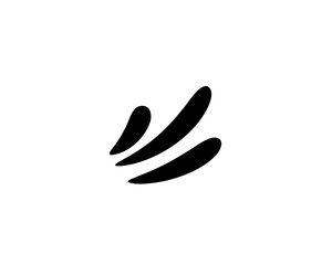 Obraz premium Minimal brush stroke creates an abstract design with a simple art aesthetic on white background.