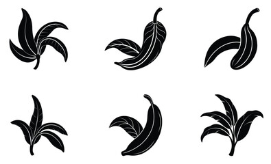 Fototapeta premium Plantain silhouette vector