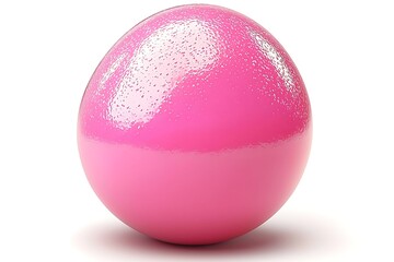 Obraz premium A two toned pink shiny sphere photographed with a white background