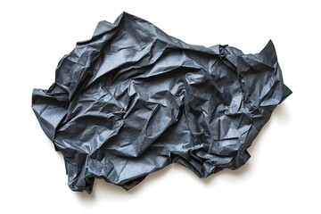 Crumpled Dark Grey Paper Texture Abstract Background Design Element