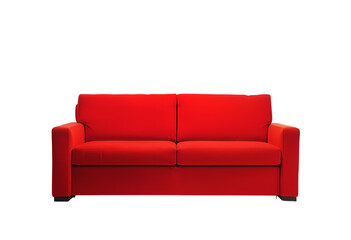 Fototapeta premium red sofa furniture isolated on transaprent background