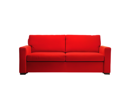 red sofa furniture isolated on transaprent background