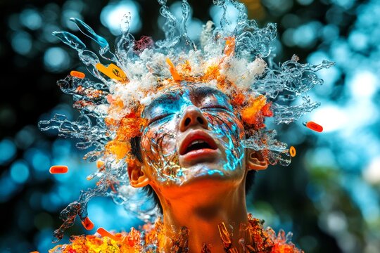 Perception error. Metaphorical vision quests feelings of a mental illusion. Hallucination - due to vision quests: abstract image of individual status. Confusion and health. Mysterious visio.