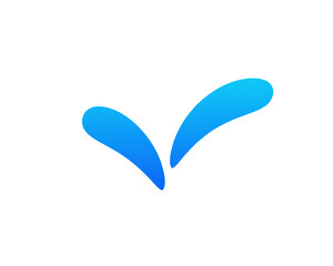 This abstract blue icon with smooth lines is perfect for modern and creative design projects.