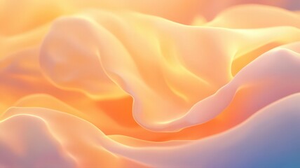 Obraz premium Abstract Peach-Colored Fabric with Soft Warm Lighting