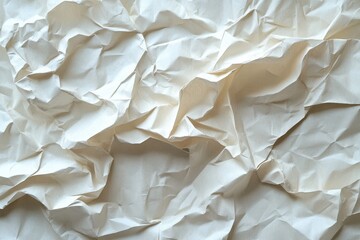 Obraz premium Crumpled Beige Paper Texture Background