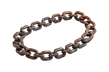 Broken metal chain Isolated on Transparent Background PNG.
