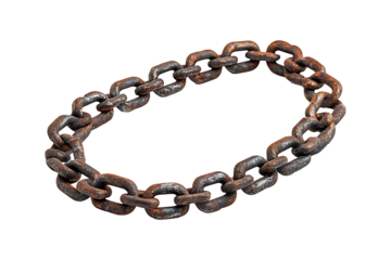 Broken metal chain Isolated on Transparent Background PNG.