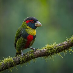 Naklejka premium rainbow lorikeet on a branch