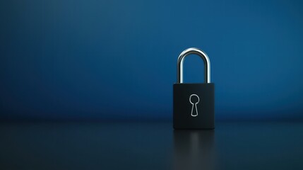 Fototapeta premium Close-up image of a simple yet sturdy padlock symbolizing security and safety in daily life