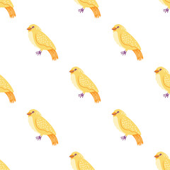 Seamless pattern with bird illustration